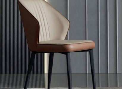 Brown armchairs, noble dining chairs, wooden chairs, luxury textile furniture