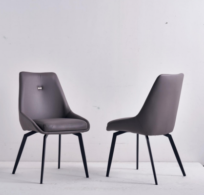 Modern Gray Chair Dining Room Wood Metal Chairs Designer Armchairs