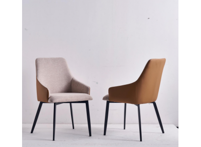 Light brown dining chair kitchen chair stainless steel frame wooden chairs