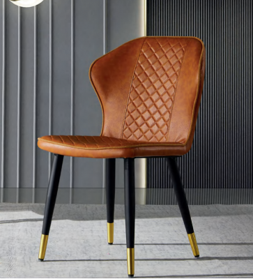 Brown dining room chair modern single seater designer armchair