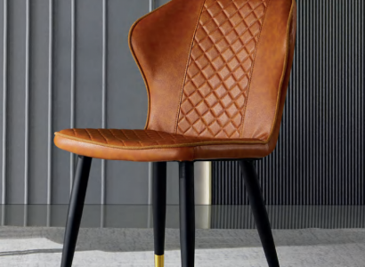 Brown dining room chair modern single seater designer armchair