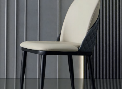 White-Grey Single Modern Dining Room Chairs Armchair Wood Furniture