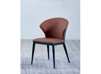 Dining room black-brown chair textile single-seater designer armchairs