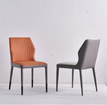 Brown Armchair Dining Chairs Upholstered Single-Seater Luxury Wooden Chairs