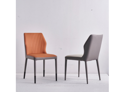 Brown Armchair Dining Chairs Upholstered Single-Seater Luxury Wooden Chairs