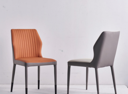 Brown Armchair Dining Chairs Upholstered Single-Seater Luxury Wooden Chairs
