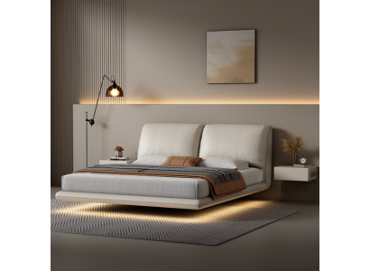 White wall bed, bedroom designer, wooden frame furniture, double beds