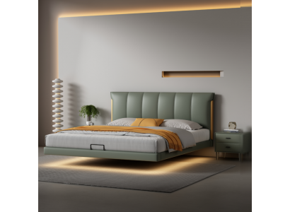 Green wall bed designer bedroom beds leather beds textile beds