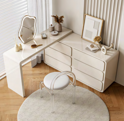White Dressing Table Modern Vanity Corner Dressing Table Drawers
