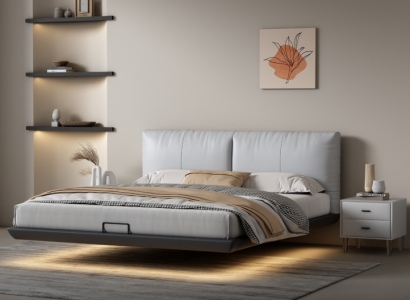 White bedroom designer bed luxury beds leather double beds new