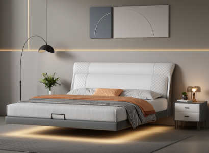 White bedroom bed designer leather beds fabric beds double beds