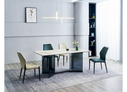 White Dining Table Design Dining Group 4x Modern Chairs Luxury Dining Room