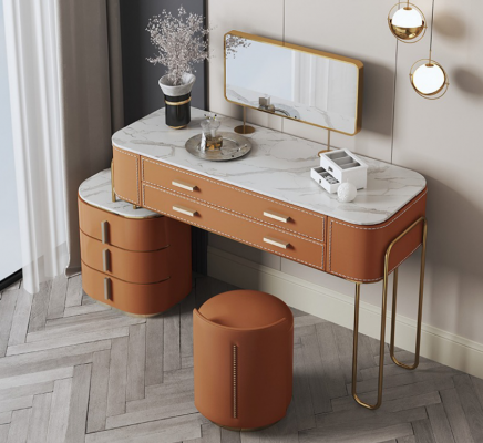 Bedroom Two-Tone Dressing Table Vanity 2x Drawers New