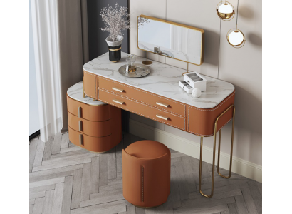 Bedroom Two-Tone Dressing Table Vanity 2x Drawers New