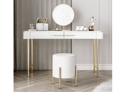 White dressing table designer vanity table 2x drawers dressing chest