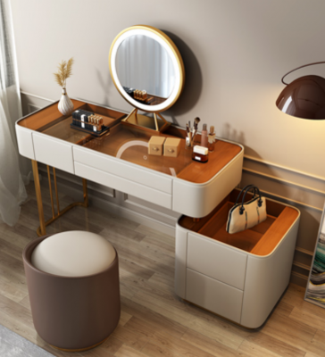 Stylish White Vanity Table with Drawers Designer Dressing Table