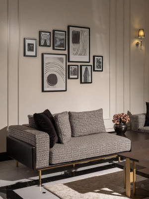 Corner sofa L-shape corner suite large sofa gray upholstered sofa fabric sofa new