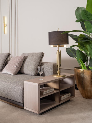 L-shaped sectional sofa, upholstered sofa, fabric sofa, gray modern sofa.