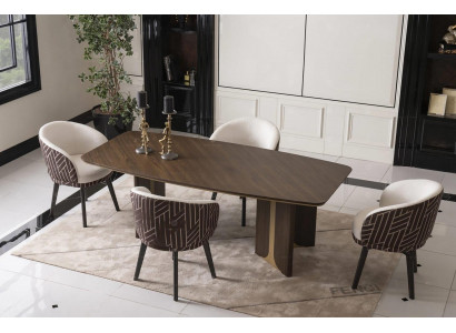 Dining group, dining nook, dining room, dining table, chair set, 7-piece, brown, wood group