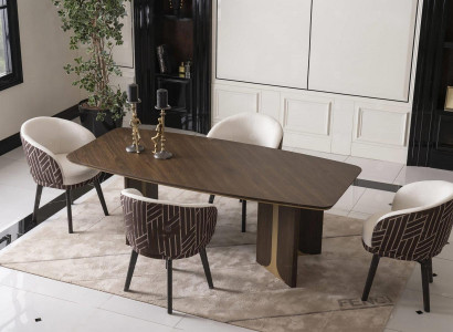 Dining group, dining nook, dining room, dining table, chair set, 7-piece, brown, wood group