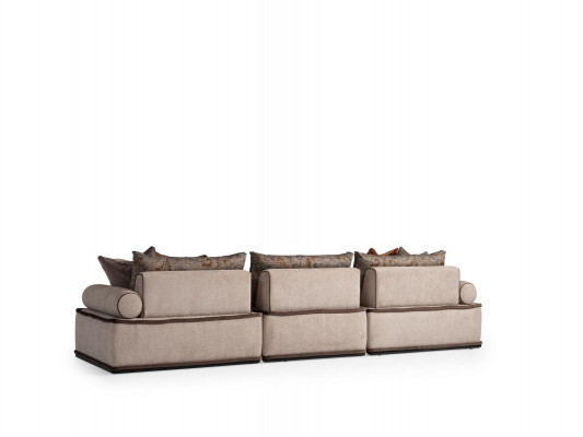 Four-seater sofa, 4-seater couch, fabric sofa, upholstered sofa, modern, grey