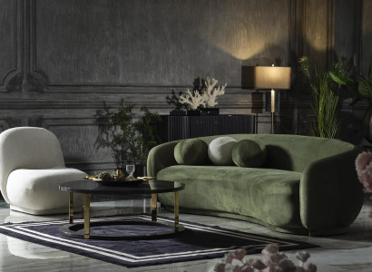 Fabric sofa suite upholstered sofa modern set 2-piece green sofa