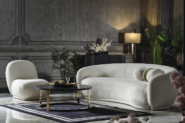 Sofa set upholstery fabric sofa white upholstered sofa modern set 2-piece sofa