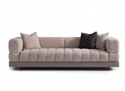 Three-seater couch sofa 3-seater upholstered sofa fabric sofa modern gray