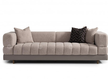 Three-seater couch sofa 3-seater upholstered sofa fabric sofa modern gray
