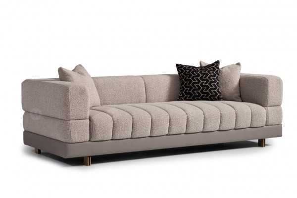 Three-seater couch sofa 3-seater upholstered sofa fabric sofa modern gray