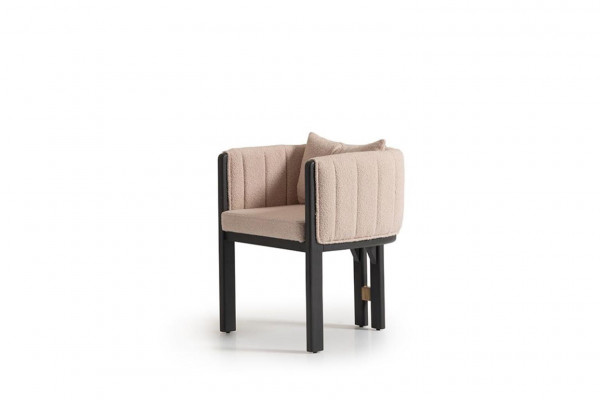 Dining chair group set chairs kitchen chair 4-piece armchair beige