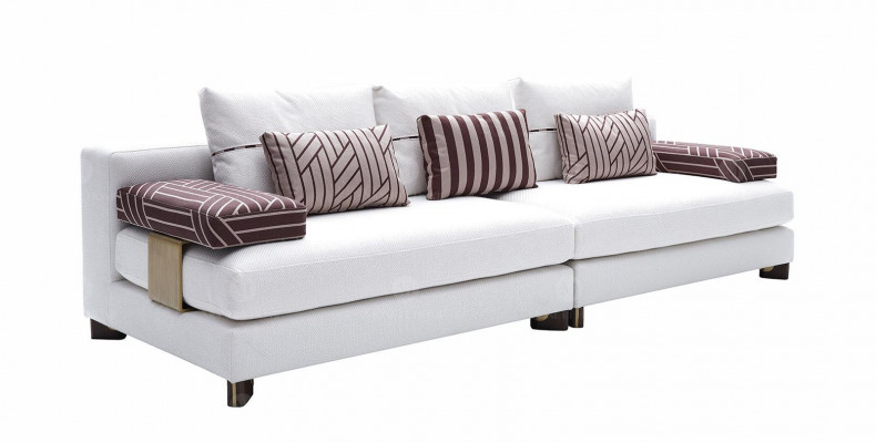 Sofa 4-seater fabric sofa Sofa 4-seater upholstered sofa white sofas modern