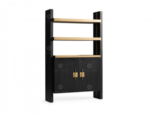 Cabinet with shelves wooden cabinet wardrobes wood black design gold new
