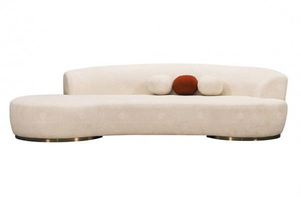 Upholstered sofa three-seater couch sofa 3-seater fabric sofa modern white