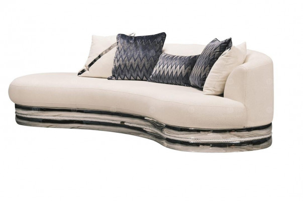 Three-seater couch sofa, three-seater upholstered sofa, fabric sofa, modern white