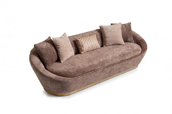 Couch set, sofa set, fabric sofa, three-seater, armchair, beige couch set