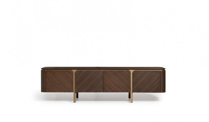 Sideboard RTV Lowboard TV Stand Table Wood Brown Living Wall Modern