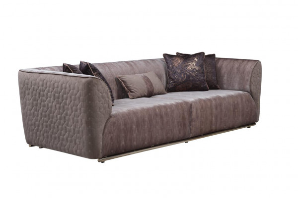 Modern three-seater sofa 3-seater upholstered sofa fabric sofa modern brown sofas