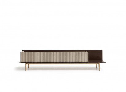 Sideboard RTV Lowboard TV Stand Table Living Room Wood Beige Modern