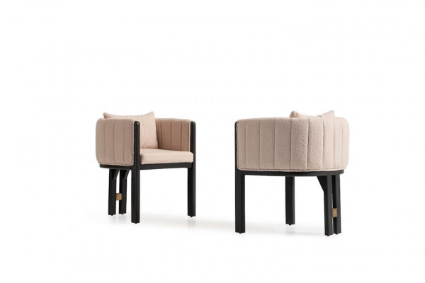 Kitchen Chair Dining Chair Set 2pcs Armchair Group Beige