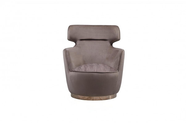 Armchair Fabric Single Seater Grey Club Chair Wing Chair Modern