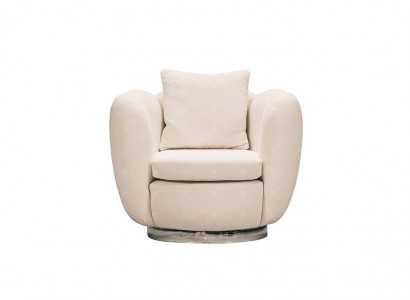 Modern single-seater armchair white fabric living room recliner