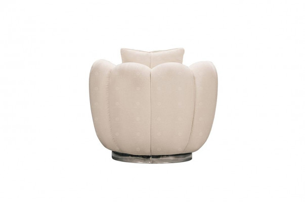 Modern single-seater armchair white fabric living room recliner