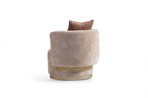 Armchair Recliner Modern Beige Upholstered Fabric Single-Seater Design