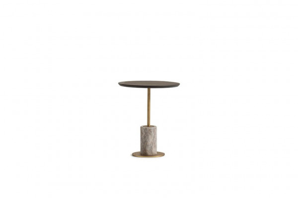 Side table coffee table sofa table wooden round brown table