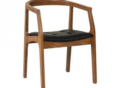 Stylish wooden chair dining room chairs brown single-seater luxury 1-seater armchair