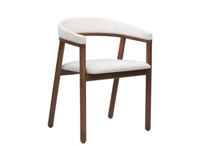 Dining chair white wooden chair modern armchair single-seater chairs