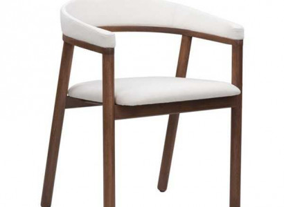 Dining chair white wooden chair modern armchair single-seater chairs