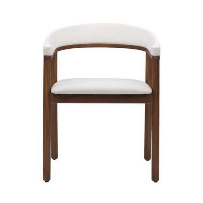 Dining chair white wooden chair modern armchair single-seater chairs