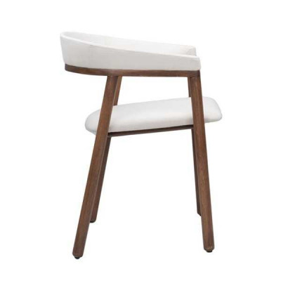 Dining chair white wooden chair modern armchair single-seater chairs